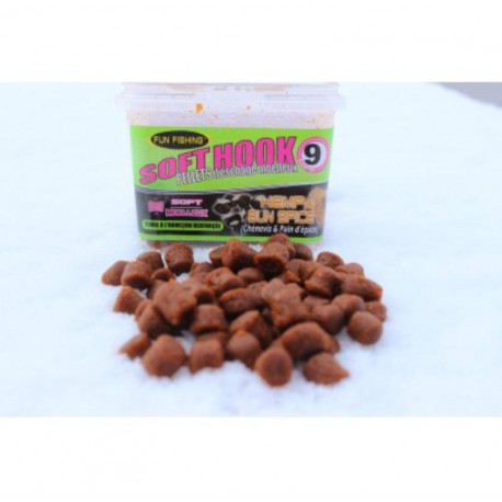 Pellets d'eschage moelleux FUN FISHING Chènevis & Pain d'épice 9mm- 11