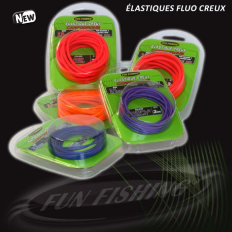FUN FISHING Orange Hollow Elastic - 2.8 mm - 3M00