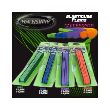 Elastique plein FUN FISHING Rouge - 3.2mm - 3M00