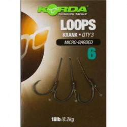Bas de ligne KORDA Loops Krank - Micro barbed - N°4