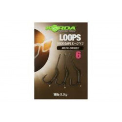 Bas de ligne KORDA Loops Wide Gape B - Barbless - N°4