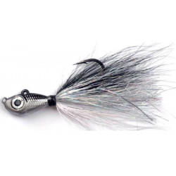 Leurre MUSTAD Big eye Bucktail jig 7gr Noir/Argent