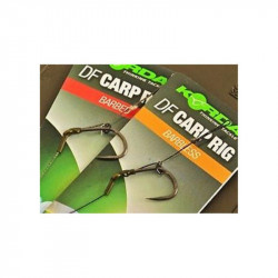 bas de ligne KORDA DF Carp rig wide gape avec ardillons - 20LB/9.1Kg -