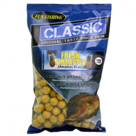 FUN FISHING Classic Fresh Pineapple Boilies - 20mm - 4Kg