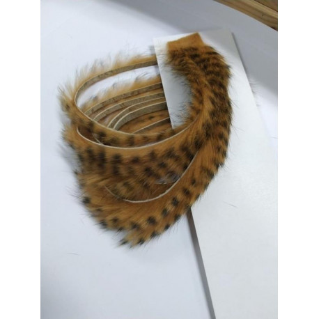 FLY SCENE striped rabbit headband Golden brown / Black