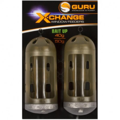 Cages d'amorçage GURU Window feeders bait up - 40/50GR