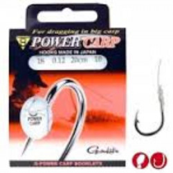 Bas de ligne GAMAKATSU Power carp n°12 BARBLESS 0.16mm  20cm