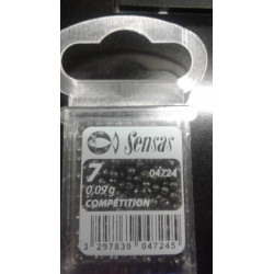 SENSAS Competition Unpainted Lead N°7 - 0.09Gr