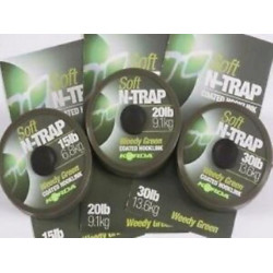 Tresse gainées KORDA Soft N-Trap - 20Lb/9.1Kg - 20M - Weedy green