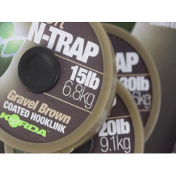 Tresse gainées KORDA Soft N-Trap - 15Lb/6.8Kg - gravel brown - 20M