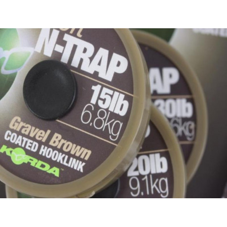Tresse gainées KORDA Soft N-Trap - 30Lb/13.6Kg - gravel brown - 20M