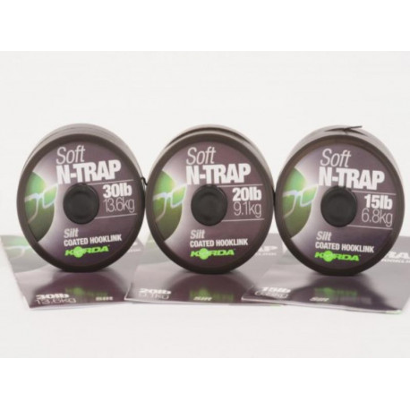 Tresse à bas de ligne KORDA Soft N-trap gainée - Silt - 15Lb/6.8Kg - 2