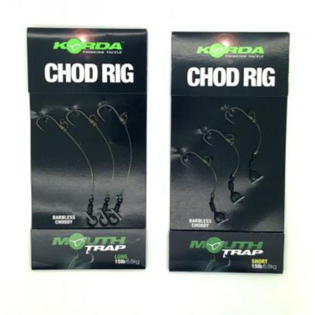 Leader KORDA Chod rig Mouth trap long 15Lbs Choddy Barbless n°10