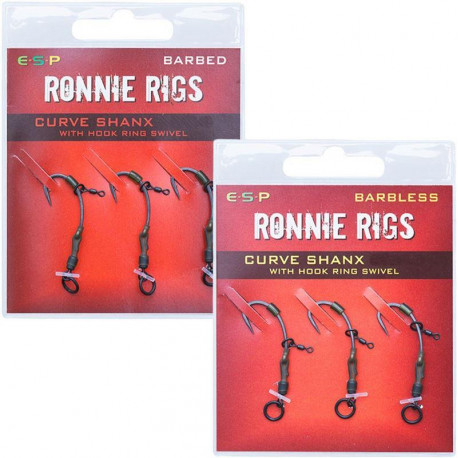 Hameçons ESP Ronnie rigs Curve shanx - N°6 Sans ardillons