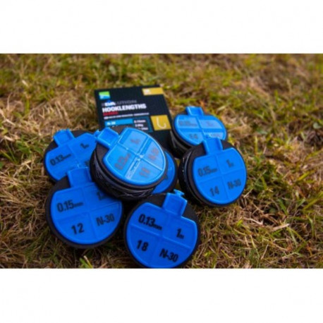Bas de ligne Preston Revalution 1M - Hameçons N30/N°14 - 0.15mm/2.6Kg