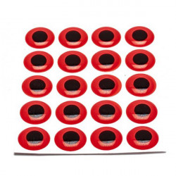 Les yeux époxy Pike Monkey Fluo Rouge 8.0mm