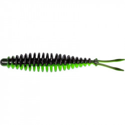 Leurre MAGIC TROUT T-Worm V-Tail 65mm Neon green/Black