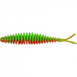 Leurre MAGIC TROUT T-Worm V-Tail 65mm Neon green/Orange
