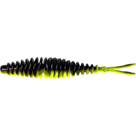 Leurre MAGIC TROUT T-Worm V-Tail 65mm Neon yellow/Black