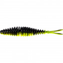 Leurre MAGIC TROUT T-Worm V-Tail 65mm Neon yellow/Black