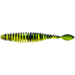 Leurre MAGIC TROUT T-Worm P-Tail 65mm Neon yellow/black FROMAGE