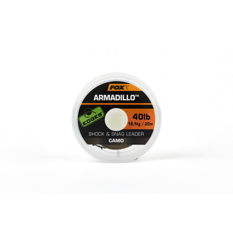 Tresse Armadillo FOX Shock & snag leader - 50Lb/22.7Kg - 20M - Camo