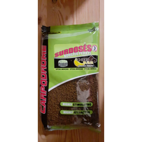 Pellets D'amorçage FUN FISHING Surdosés 3mm - Choco Banane - 700Gr