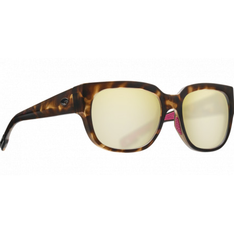Lunettes COSTA Waterwoman Matte shadow Tortoise 580P Sunrise silver mi