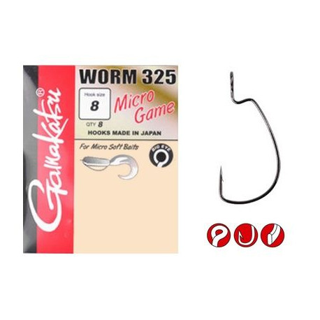 Hook GAMAKATSU Worm 325 micro game n°8