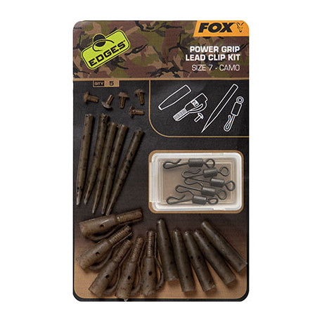 Kit de montage FOX Power grip lead clip kit - Camo - Taille 7