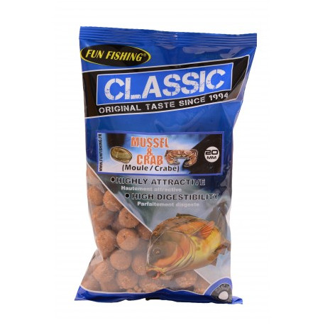 FUN FISHING Classic Mussel Crab Boilies - 20mm - 4Kg