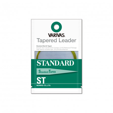 Bas de ligne VARIVAS Tapered Leader  Standard Taper Green Nylon 9ft. 6