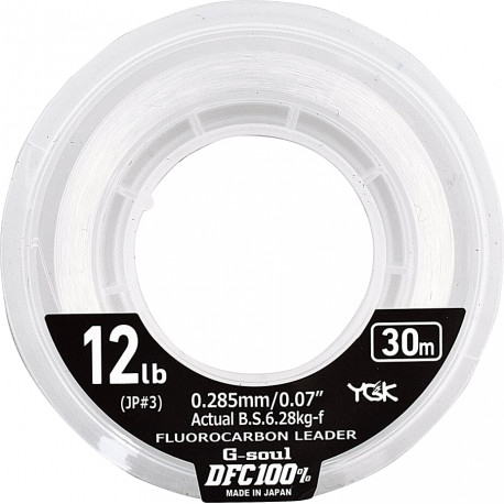 Fluorocarbon YGK G-soul DFC 100% 0.37mm 9.48kg 30m