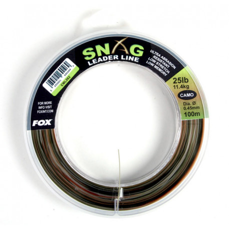 FOX Snag leader Camo  100m  50lb/22.7kg  0.66mm
