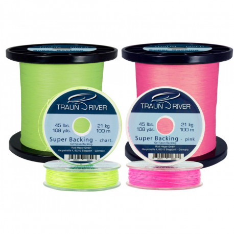 Backing Traun River 50 yds 20lb  Chartreuse