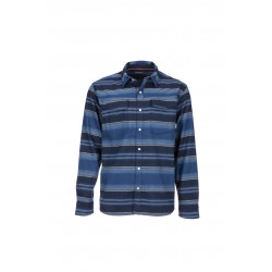 Chemise SIMMS Bleue à rayures Gallatin Flannel Shirt Rich Blue Stripe Taille S