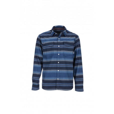 SIMMS Gallatin Flannel Shirt Rich Blue Stripe Size M