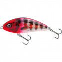Leurre SALMO Fatso 10cm FLOTTANT Holo red head Striper