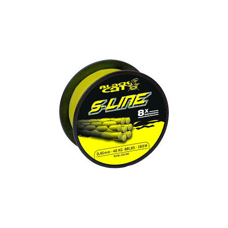 Tresse BLACK CAT S-Line 8X 0.38mm 40kg 250m