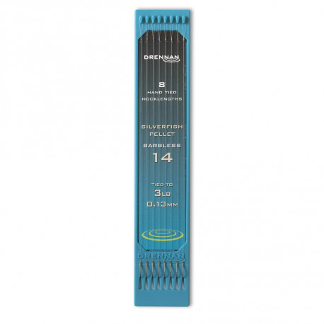 Bas de Ligne DRENNAN Silverfish Pellet Barbless n°18  2Lbs