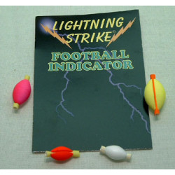 Lightning strike football indicator White Small