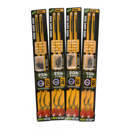 FOX Curve short rigs Gree n°2 25Lbs leader