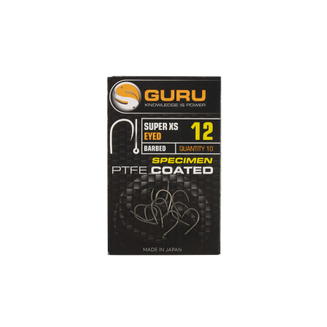 Hameçons GURU Super XS Eyed Specimen PTFE Coated  Barbed  n°12