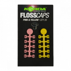 KORDA Floss Caps Pink & Yellow Qty: 20