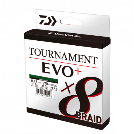 Braid DAIWA Tournament 8 braid EVO Chartreuse 0.08mm 135m 4.9kg
