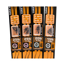 Bas de ligne FOX Curve short rigs Brown n°4 25Lbs