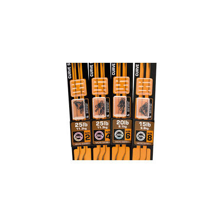 Bas de ligne FOX Curve short rigs Brown n°4 25Lbs
