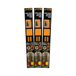 Bas de ligne FOX Wide gape beaked PVA bag rigs n°8 25Lbs Camo