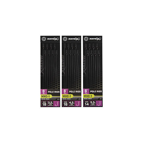 Bas de ligne MATRIX  POLE  RIGS 15cm/6ins H18-0.12mm 1.4KG