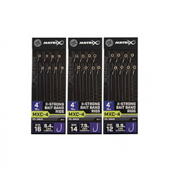 Bas de ligne MATRIX X-STRONG BAIT BAND RIGS 10cm/4ins H16-0.18mm 2.9KG